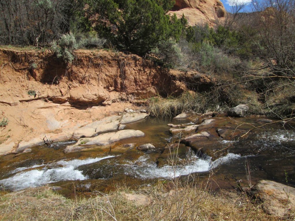 Moab condo creek scene